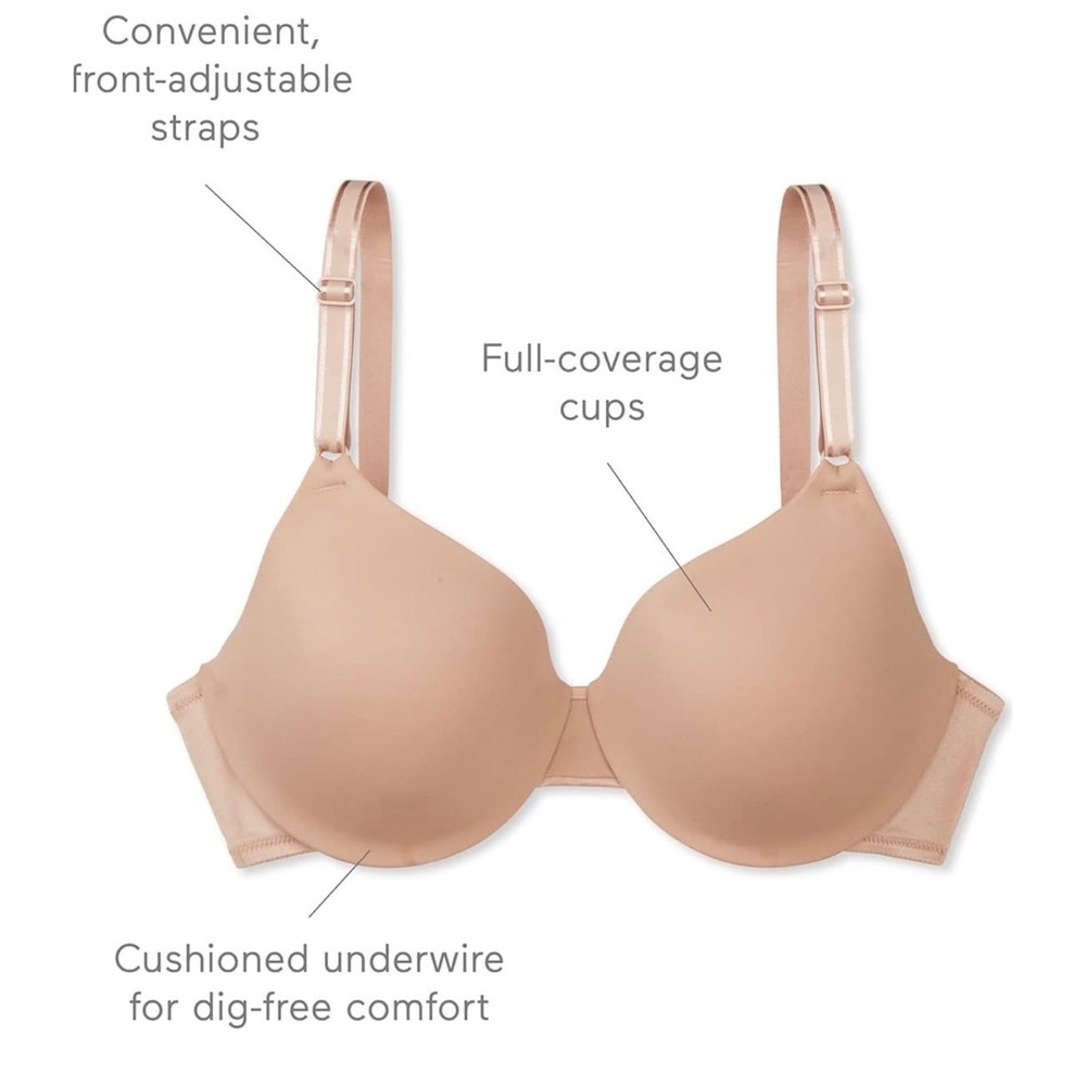 Warners this is not a bra Cushioned Underwire Bra Adjustable Straps 36C - Picture 3 of 3